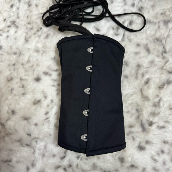 Snatched by A.D corset metal boning waist trainer cinch lace up tie back black - Picture 8 of 11